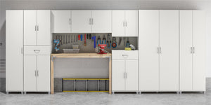 Systembuild Evolution Lory 36" Utility Storage Cabinet - White