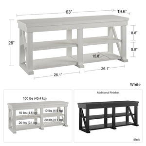 Ameriwood Home Crestwood TV Stand for TVs up to 60" - White