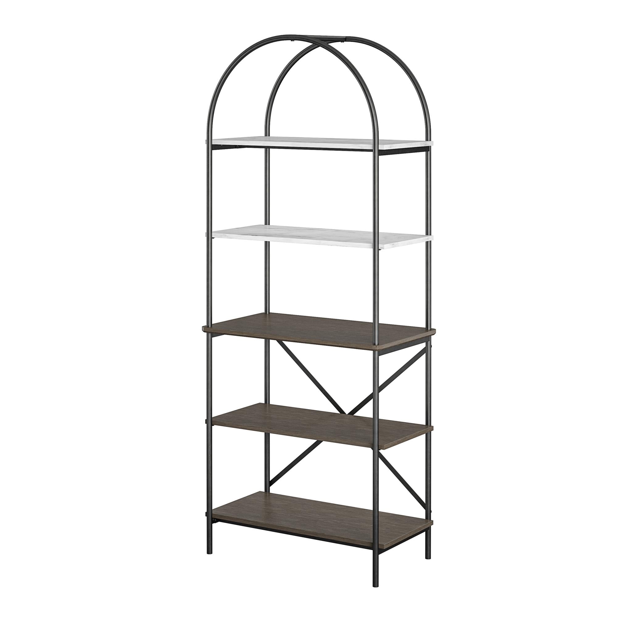 CosmoLiving Vivinne 5 Shelf Bookcase - Gray (Wood Grain)