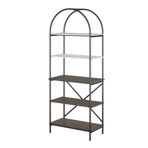 CosmoLiving Vivinne 5 Shelf Bookcase - Gray (Wood Grain)