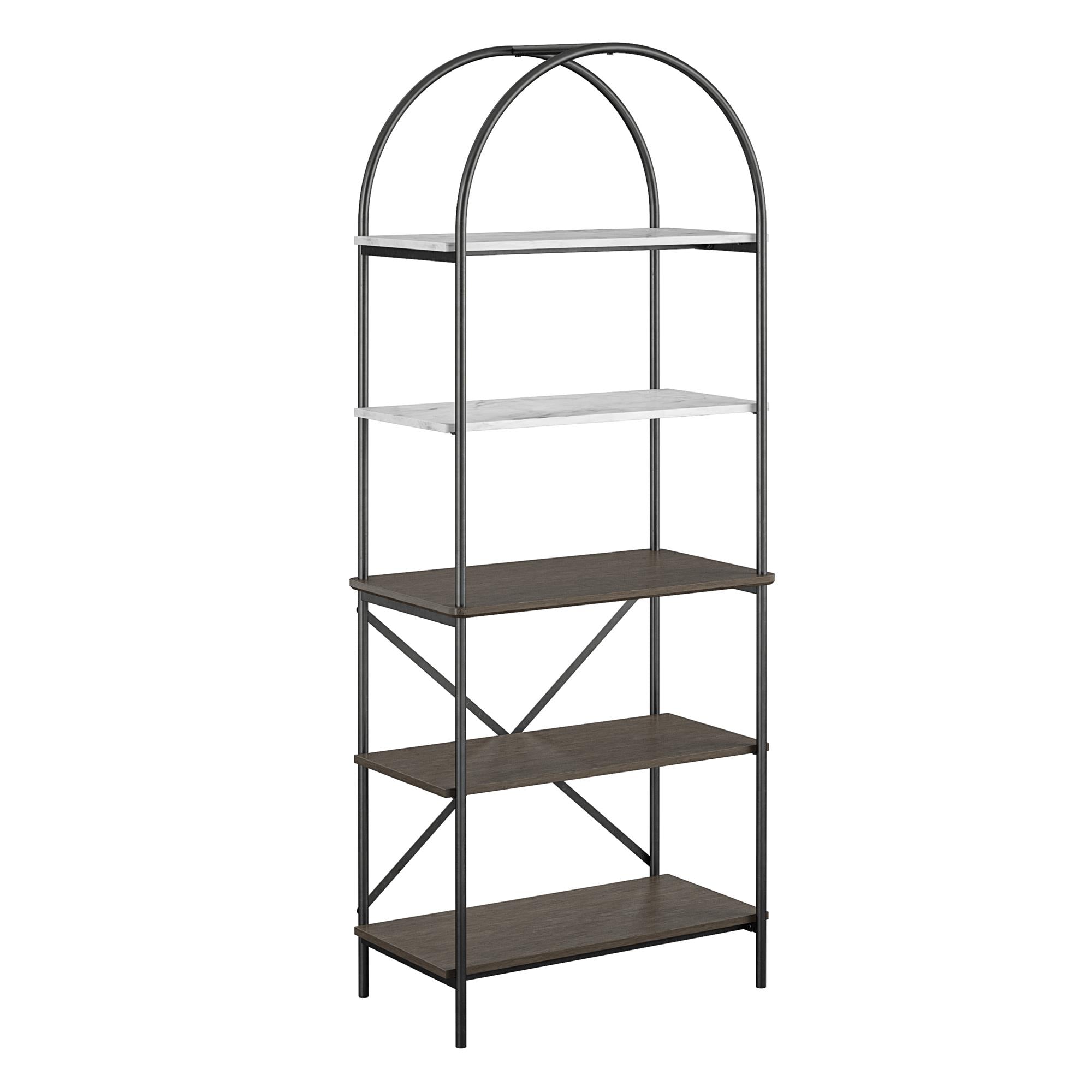 CosmoLiving Vivinne 5 Shelf Bookcase - Gray (Wood Grain)
