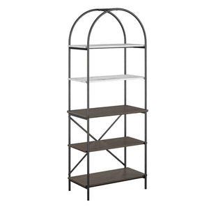CosmoLiving Vivinne 5 Shelf Bookcase - Gray (Wood Grain)