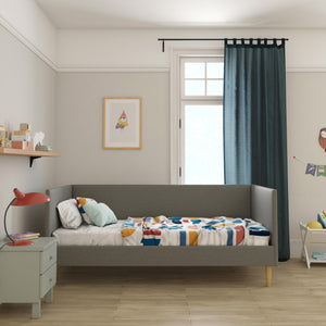 DHP Franklin Mid Century Daybed - Grey Linen - Twin