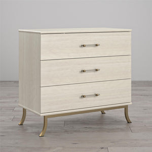 Monarch Hill Clementine White 3 Drawer Dresser - Ivory Oak
