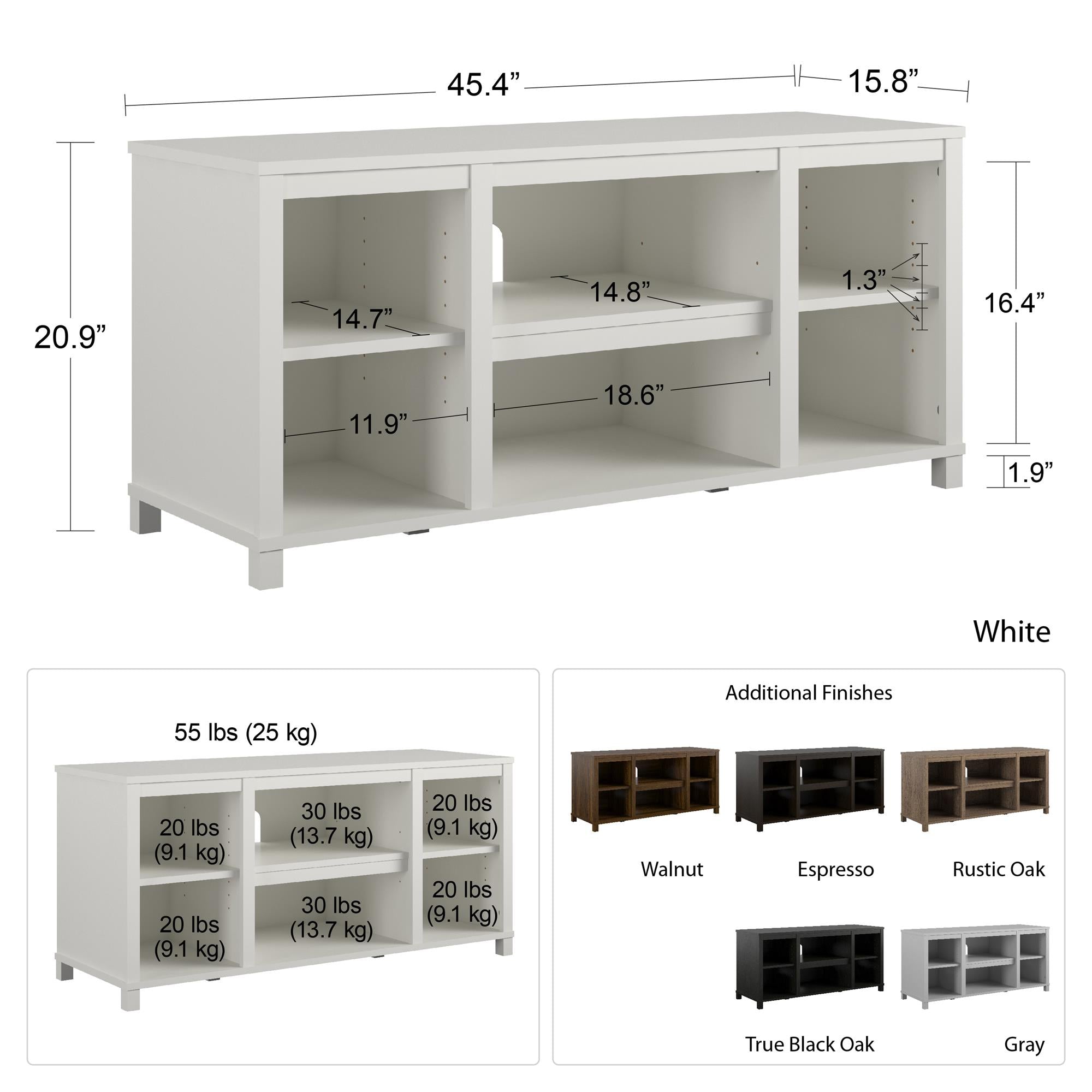 Ameriwood Home Parsons TV Stand for TVs up to 50" - Espresso