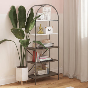 CosmoLiving Vivinne 5 Shelf Bookcase - Gray (Wood Grain)
