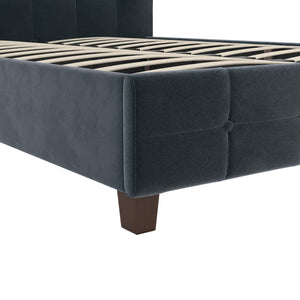DHP Rose Upholstered Bed Frame - Blue Velvet - Queen