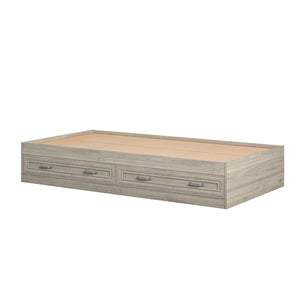 Sierra Ridge Levi Twin Bed with Storage, Light Walnut - Light Walnut - Twin