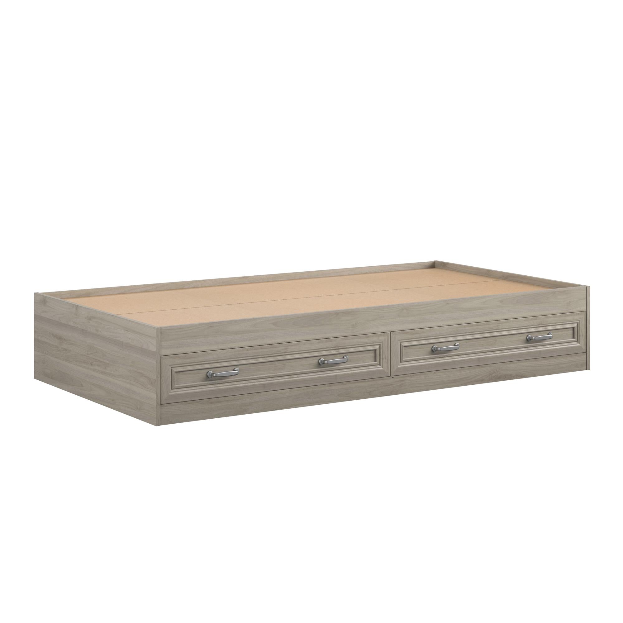 Sierra Ridge Levi Twin Bed with Storage, Light Walnut - Light Walnut - Twin