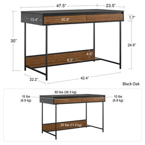 Ameriwood Home Reznor Computer Desk - Black Oak