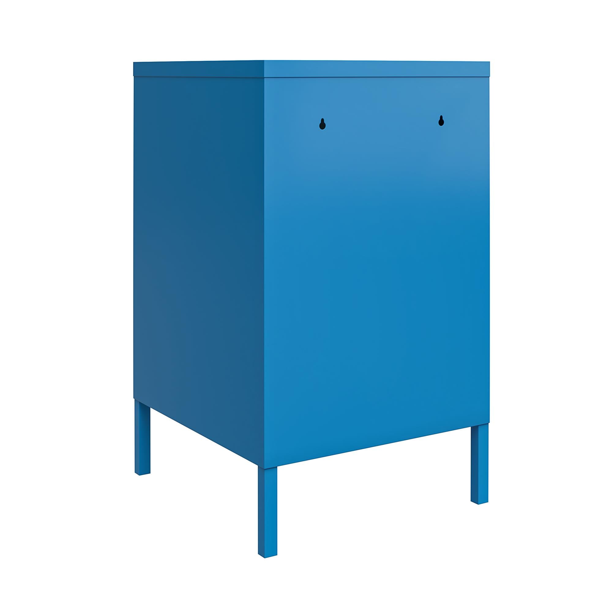 Novogratz Cache Metal Locker Style Living Room End Table - Bright Blue