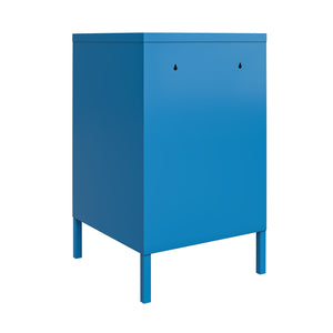 Novogratz Cache Metal Locker Style Living Room End Table - Bright Blue