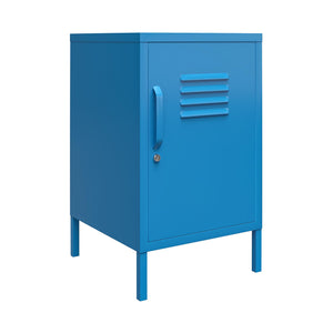 Novogratz Cache Metal Locker Style Living Room End Table - Bright Blue