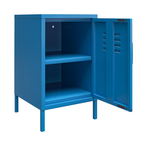Novogratz Cache Metal Locker Style Living Room End Table - Bright Blue