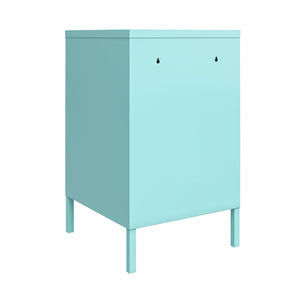 Novogratz Cache Metal Locker Style Living Room End Table - Spearmint