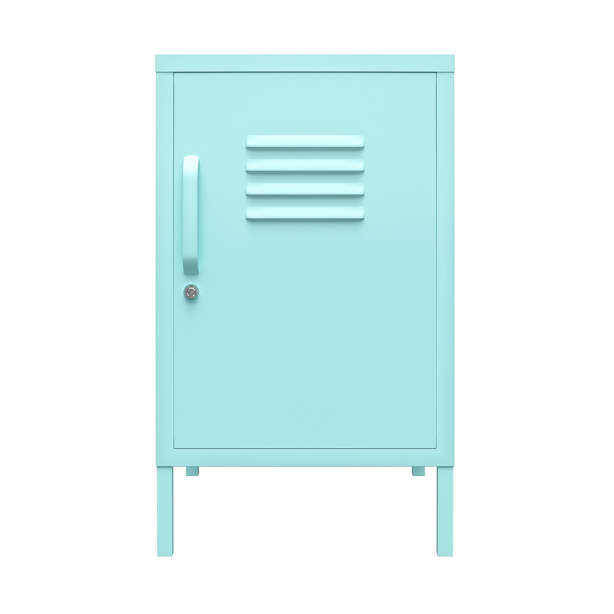Novogratz Cache Metal Locker Style Living Room End Table - Spearmint