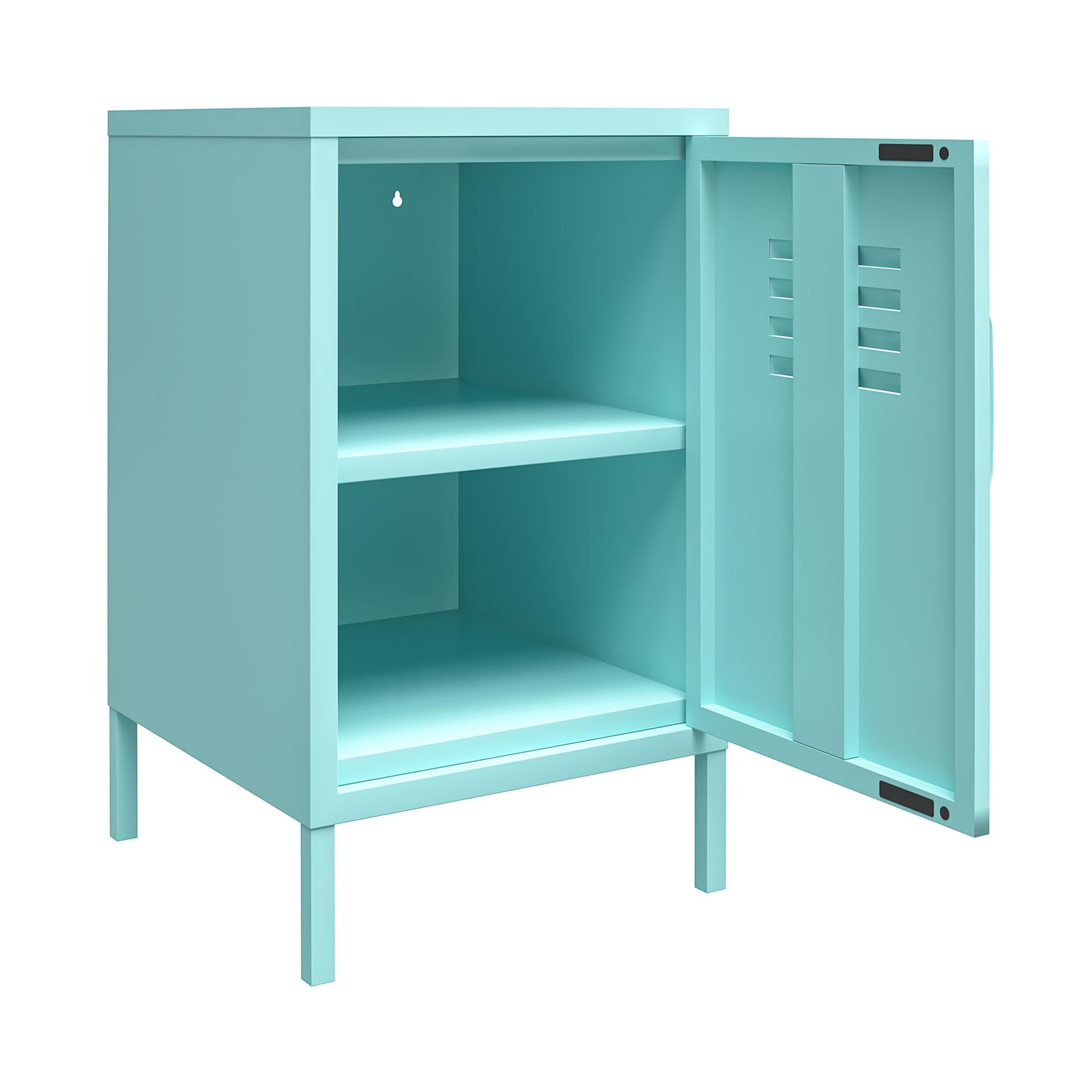 Novogratz Cache Metal Locker Style Living Room End Table - Spearmint