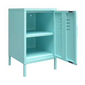 Novogratz Cache Metal Locker Style Living Room End Table - Spearmint