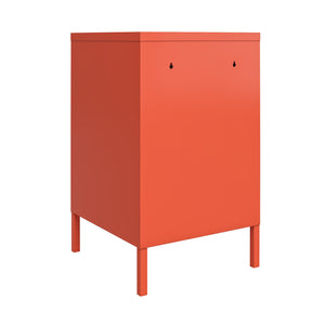 Novogratz Cache Metal Locker Style Living Room End Table - Orange