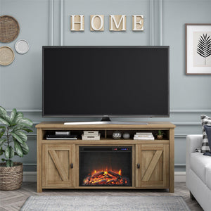 Ameriwood Home Farmington Electric Fireplace TV Console for TVs up to 60" - Natural