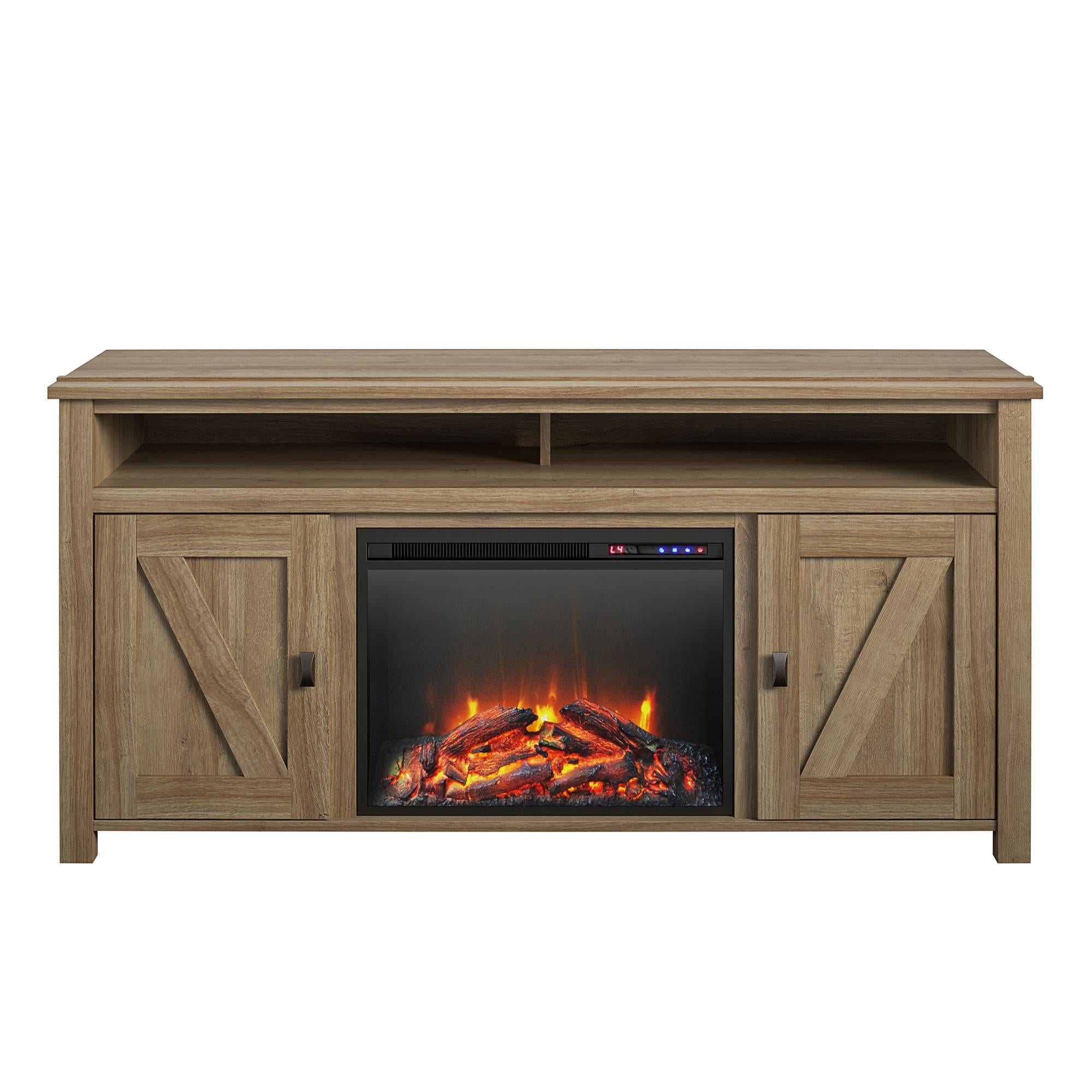 Ameriwood Home Farmington Electric Fireplace TV Console for TVs up to 60" - Natural