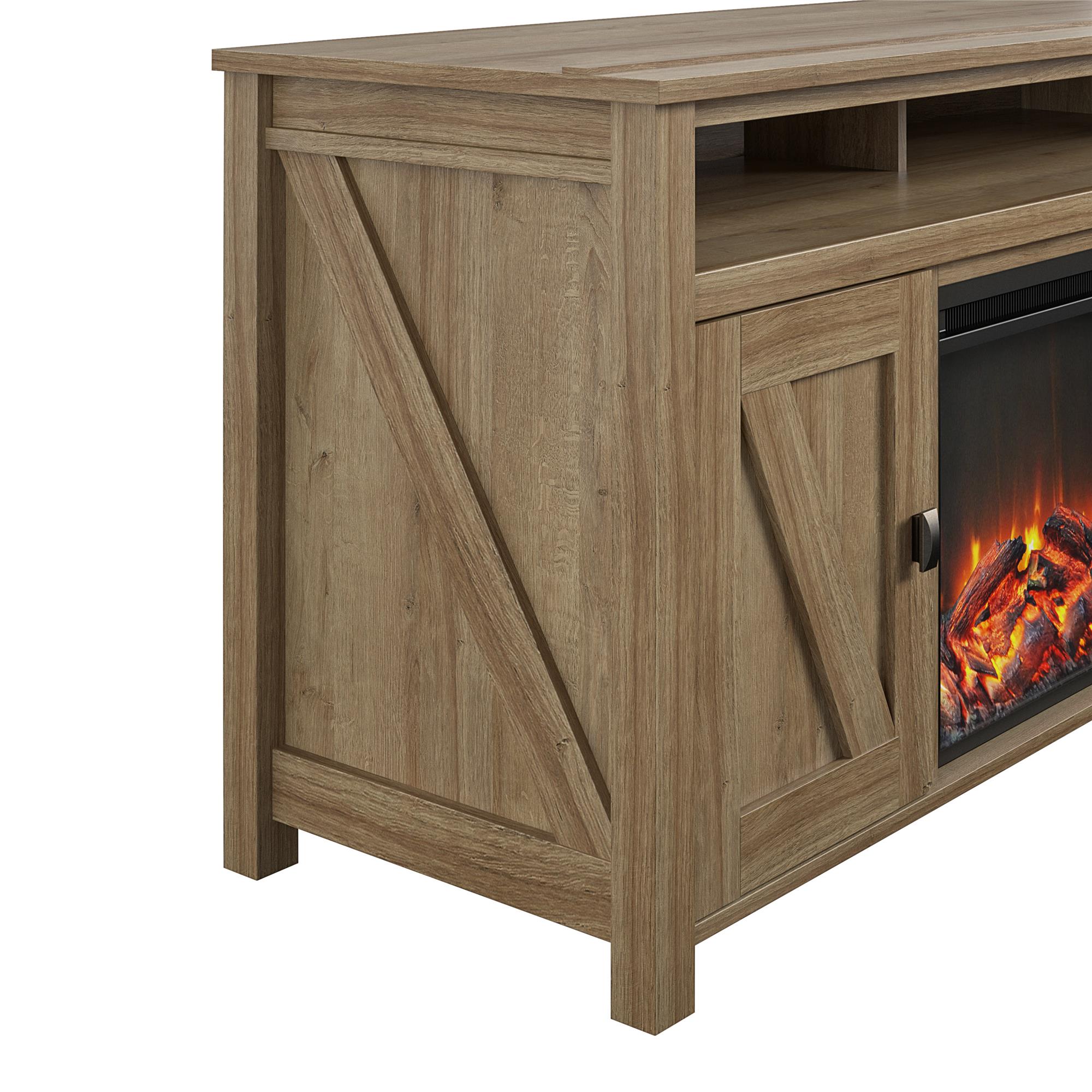 Ameriwood Home Farmington Electric Fireplace TV Console for TVs up to 60" - Natural