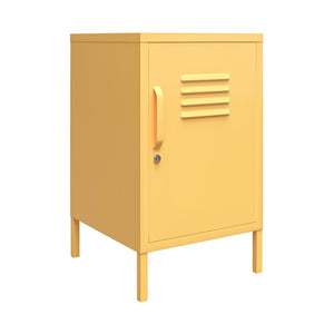 Novogratz Cache Metal Locker Style Living Room End Table - Yellow
