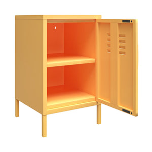 Novogratz Cache Metal Locker Style Living Room End Table - Yellow