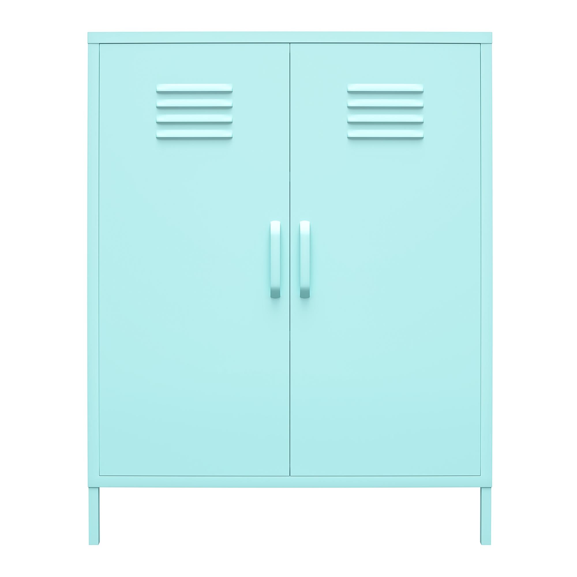 Novogratz Cache 2 Door Metal Locker Style Storage Accent Cabinet - Spearmint