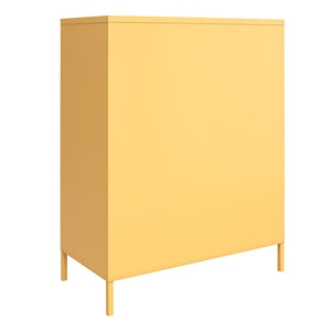 Novogratz Cache 2 Door Metal Locker Style Storage Accent Cabinet - Yellow
