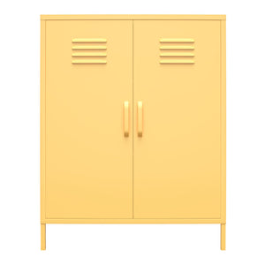 Novogratz Cache 2 Door Metal Locker Style Storage Accent Cabinet - Yellow