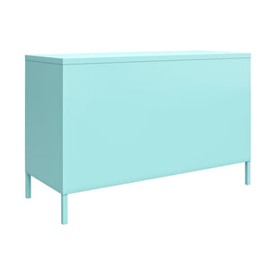 Novogratz Cache 2 Door Wide Metal Locker Accent Storage Cabinet - Spearmint