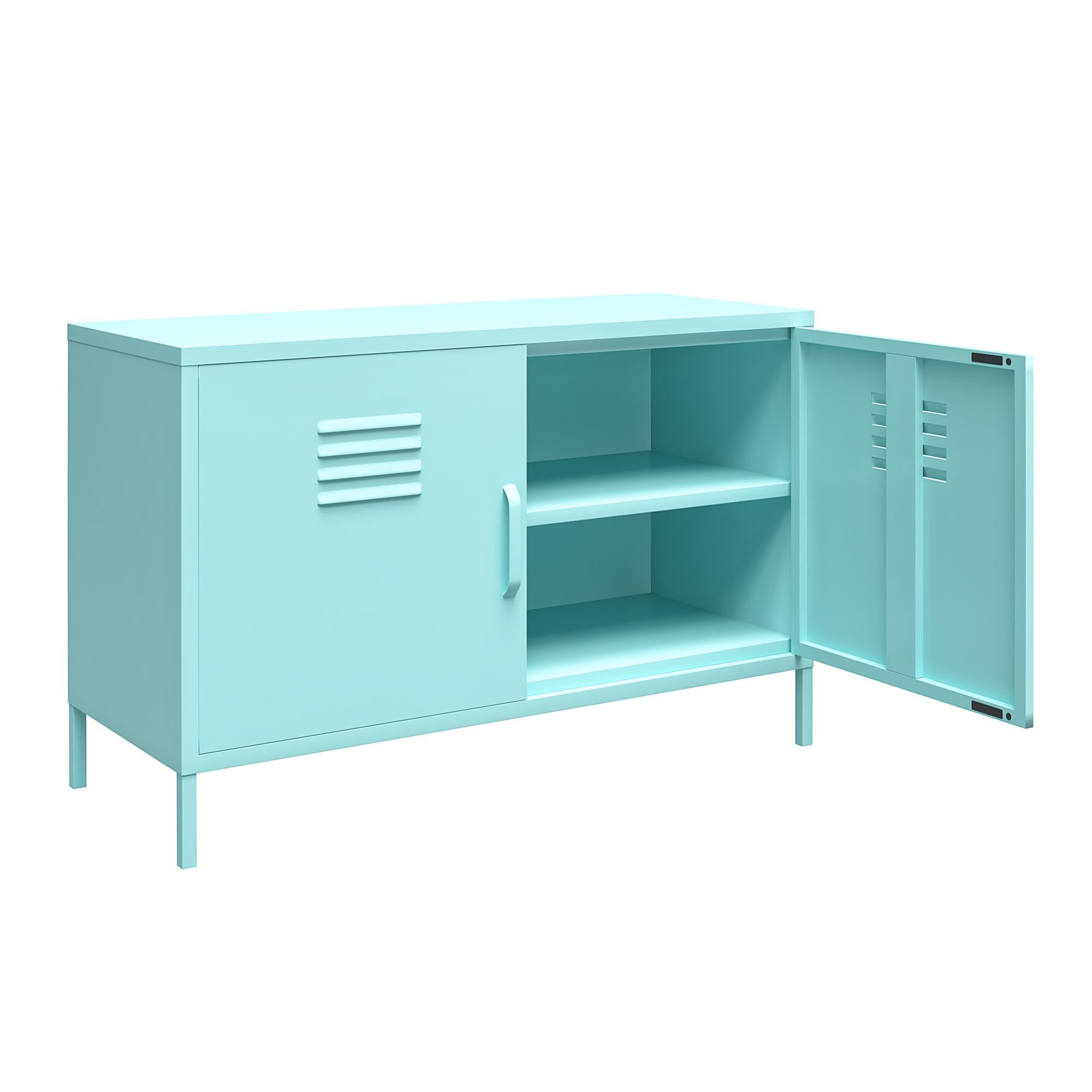 Novogratz Cache 2 Door Wide Metal Locker Accent Storage Cabinet - Spearmint