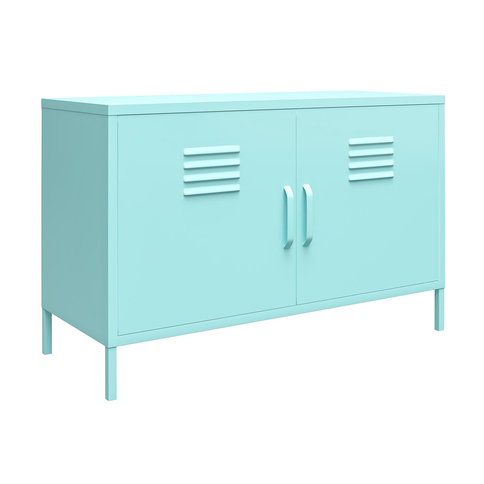 Novogratz Cache 2 Door Wide Metal Locker Accent Storage Cabinet - Spearmint
