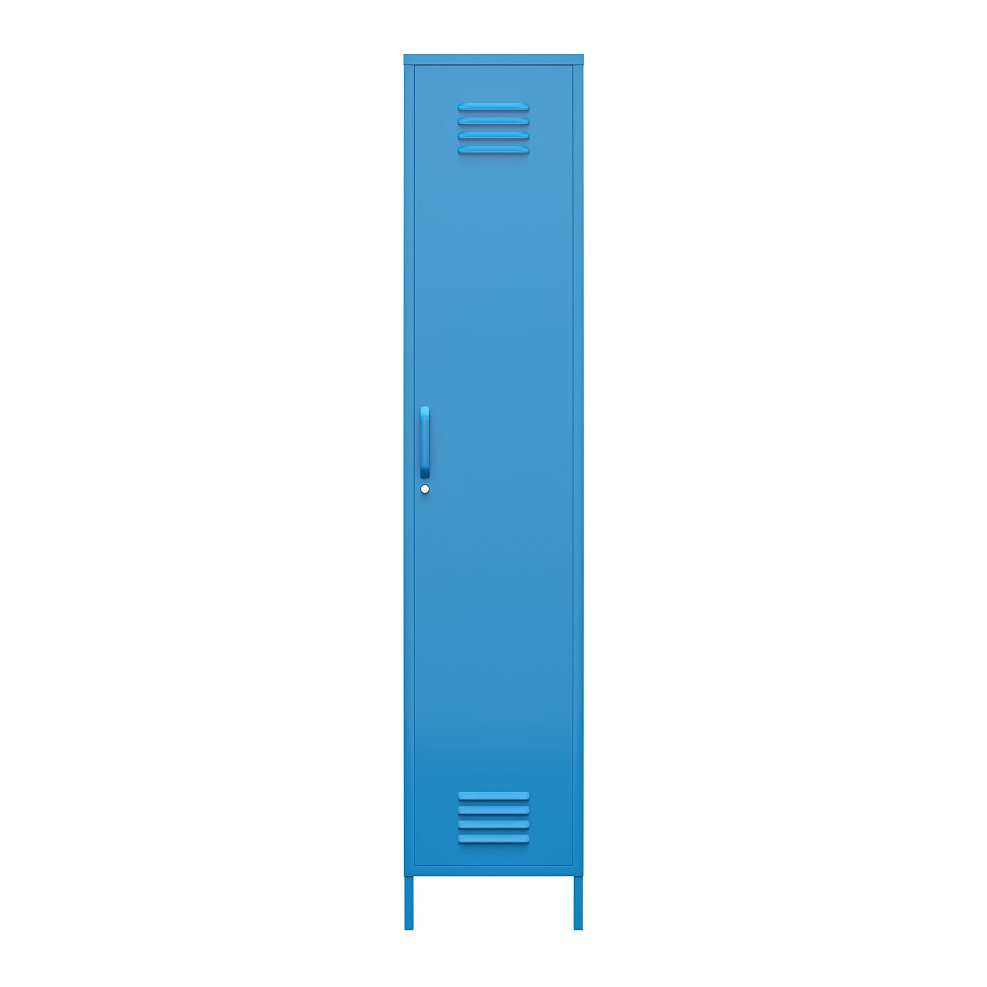 Novogratz Cache 1-Door Tall Single Metal Locker Style Storage Cabinet - Bright Blue