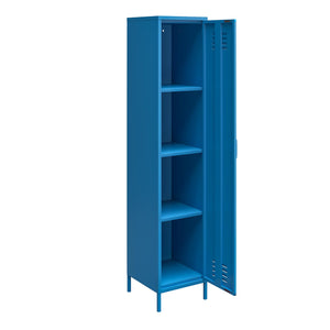 Novogratz Cache 1-Door Tall Single Metal Locker Style Storage Cabinet - Bright Blue