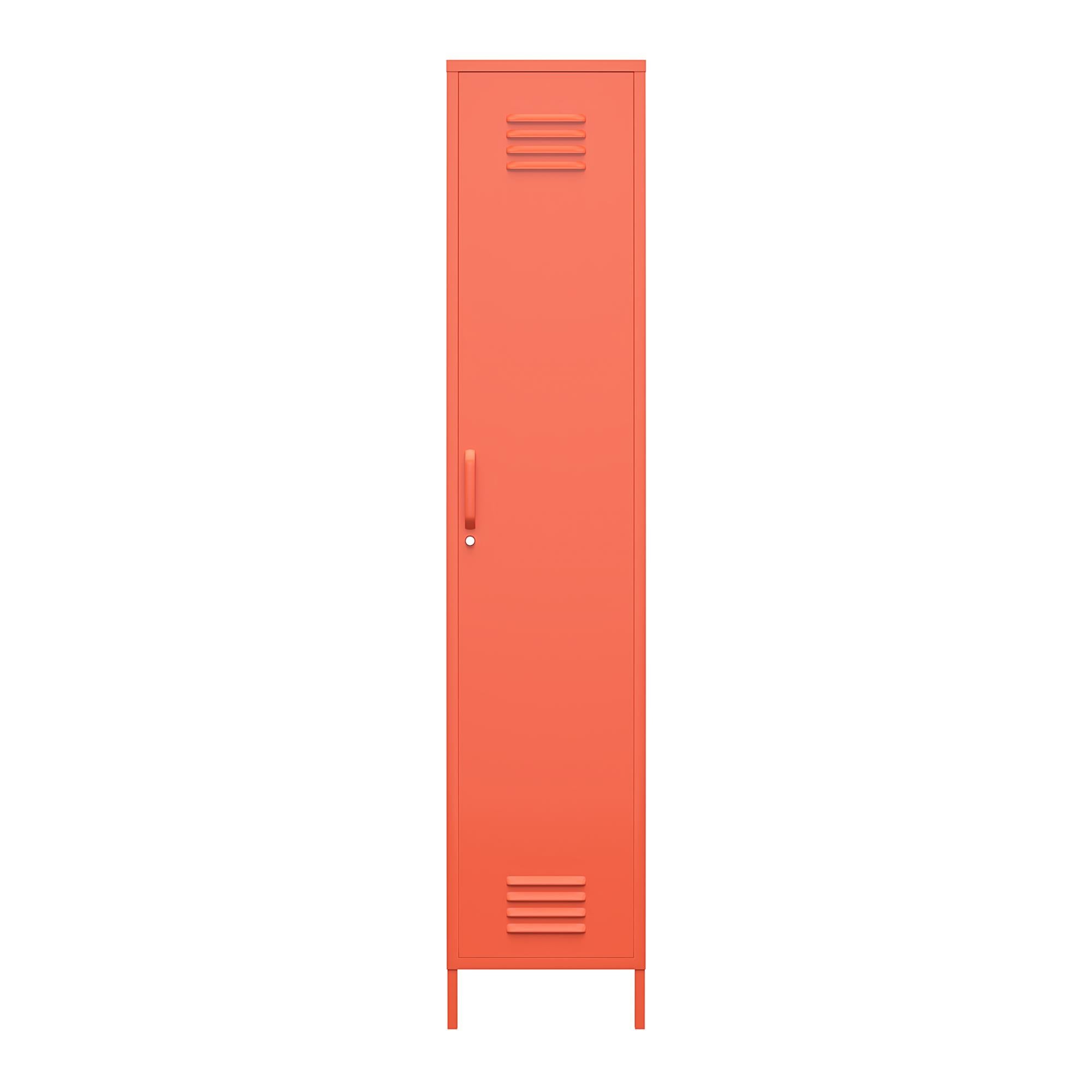 Novogratz Cache Cache 1-Door Tall Single Metal Locker Style Storage Cabinet - Orange