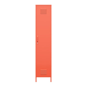 Novogratz Cache Cache 1-Door Tall Single Metal Locker Style Storage Cabinet - Orange
