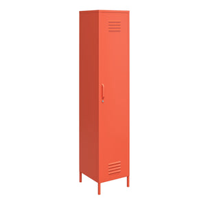 Novogratz Cache Cache 1-Door Tall Single Metal Locker Style Storage Cabinet - Orange