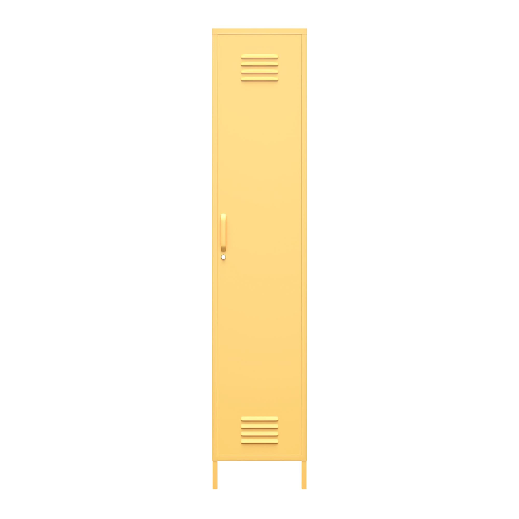 Novogratz Cache Cache 1-Door Tall Single Metal Locker Style Storage Cabinet - Yellow