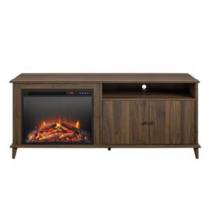 Ameriwood Home Farnsworth Fireplace TV Stand for TVs up to 65" - Columbia Walnut