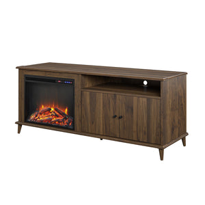 Ameriwood Home Farnsworth Fireplace TV Stand for TVs up to 65" - Columbia Walnut