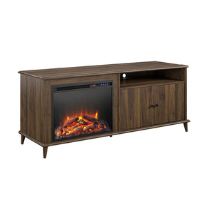 Ameriwood Home Farnsworth Fireplace TV Stand for TVs up to 65" - Columbia Walnut