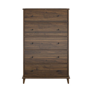 Ameriwood Home Farnsworth 5-Drawer Dresser - Florence Walnut - 5 Drawer