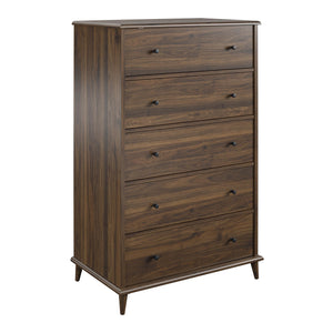 Ameriwood Home Farnsworth 5-Drawer Dresser - Florence Walnut - 5 Drawer