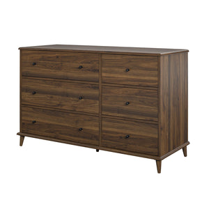 Ameriwood Home Farnsworth 6-Drawer Dresser - Florence Walnut - 6 Drawer