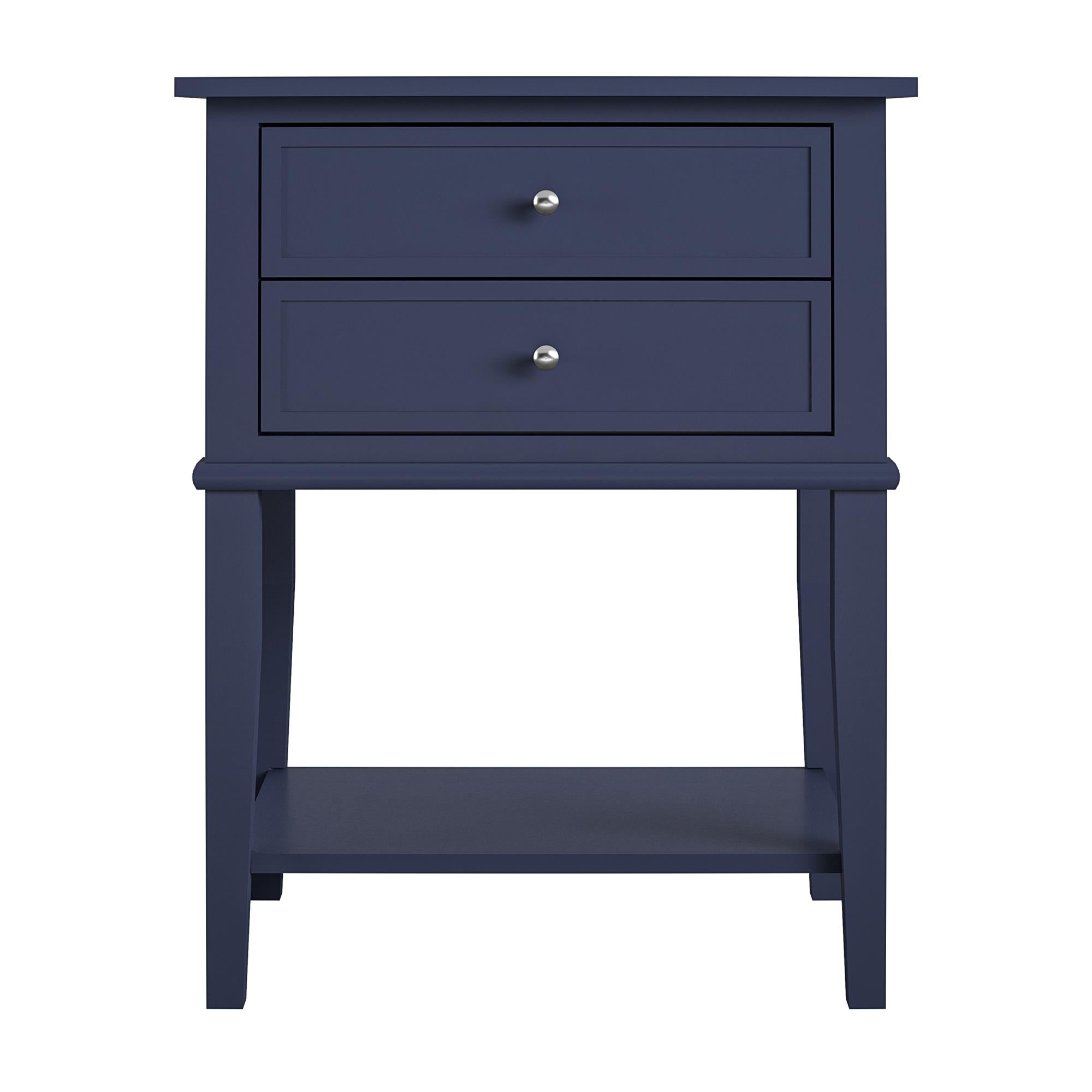 Ameriwood Home Franklin Accent Table with 2 Drawers - Navy
