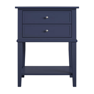 Ameriwood Home Franklin Accent Table with 2 Drawers - Navy