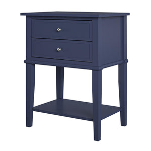 Ameriwood Home Franklin Accent Table with 2 Drawers - Navy