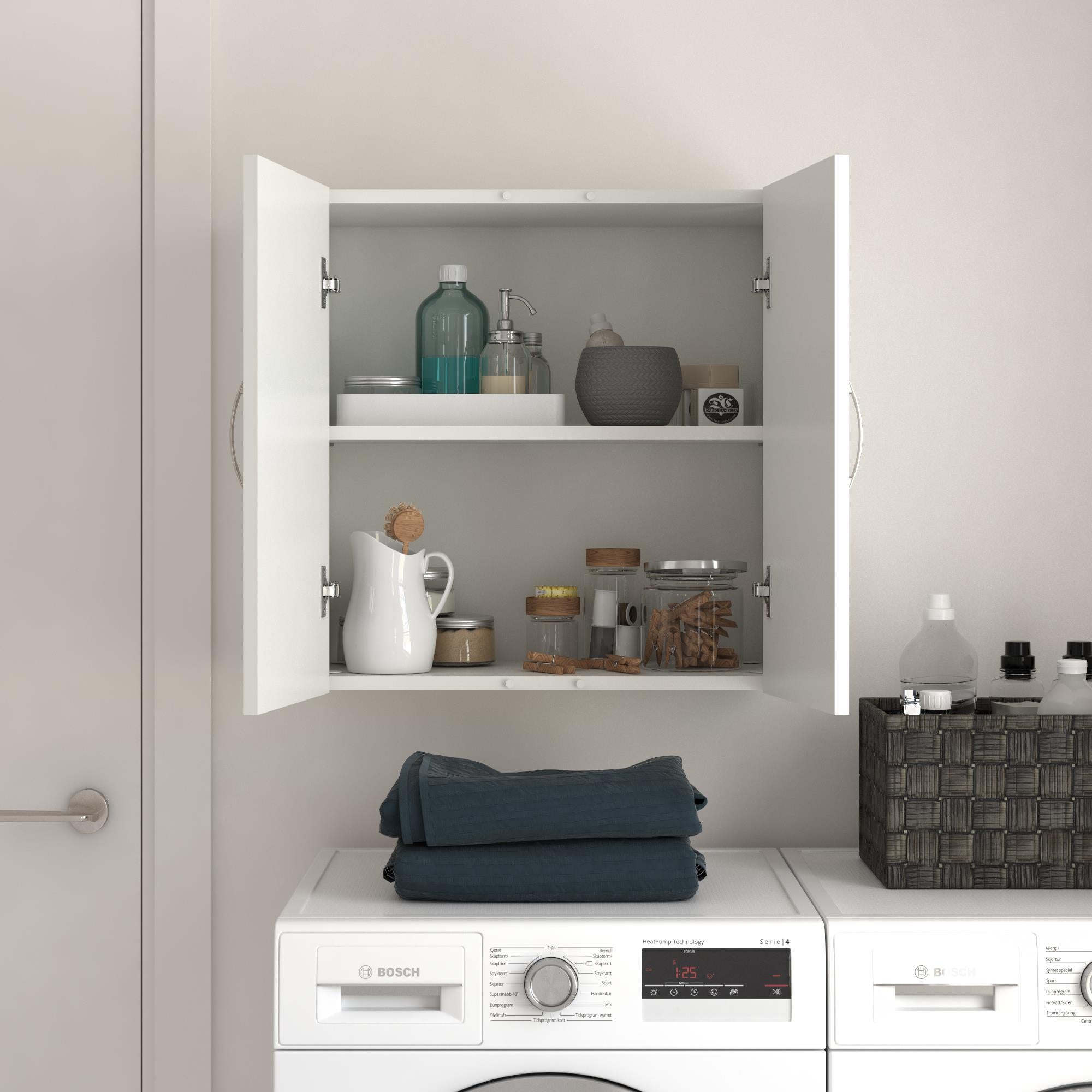 Systembuild Evolution Lory 24" Wall Cabinet - White - 2 Door